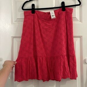 Pink eyelet skirt - Loft